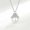 Collier élégant et luxueux, couronne à la mode, pendentif en perles d'eau douce, boucles d'oreilles, ensemble de bijoux de niche haut de gamme