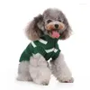 Dog Apparel 2024 Design Pet Clothes Xmas Holiday Classic Green Fashion Sweater Hoodie