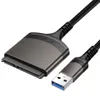 Connettori per cavi USB 3.0 tipo C a SATA fino a 6 Gbps per disco rigido SSD HDD esterno da 2,5 pollici SATA 7 + cavi SATA 15/22 pin 23 cm