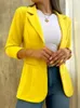 Women Fashion Elegant Disual Solid Blazer Coat Autumn Vintage Supal Business Suit Suit Suctions Enterment Ofterwear Comples 240229