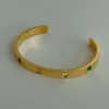 2024 Dazan Nouveau INS 18K Gold plaqué en acier inoxydable de haute qualité Super Shine Zircon CNC Bracelet réglable