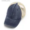 Ball Caps Vintage Washed Distressed Baseball Cap Custom Men Mesh Trucker Hat Casual Women Hip Hop Caps Kpop Snapback Sun HatsY240315