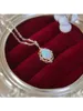 925 Sterling Silver Plated 14K Gold Opal Inlaid Zircon Retro Gemstone Ring Necklace French Fashion Trendy Jewelry Set Girl Gift 240305