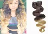 Extensions de cheveux ombrés Bande de vague de corps brésilienne dans les extensions de cheveux humains 2613 Blonde Appliquer du ruban adhésif sur la peau trame cheveux 100g 40pcs5803335