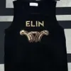 Summer Women Vest Designer Tank Top Womens Fashion Gold Letter Sequins Stick Vests Round Neck Cotton Sleeveless Topps Two Color