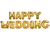 12pcsset Happy Wedding Cute Foil Helium Letters Balloon Decorations Jubileumsdekor guldfärg 16 tum9753908