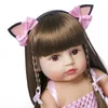 55 cm NPK bambola bebe reborn bambina bambina principessa rosa baty giocattolo molto morbido in silicone per tutto il corpo 240304