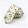 Bow Ties Floral For Men Skinny Cotton Neck Tie Casual Mens Women Slitte Classic Suits Dress Flower Print Gift Drop Delivery Fashion A OTLQQ