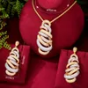 Missvikki luxe 2 pièces grand pendentif collier boucles d'oreilles ensemble de bijoux accessoires de mode super originaux pour les femmes conception de mariée 240307