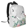 Backpack INS Style Garden Wind Tropical Plants Flowers Student School Bags Laptop Custom For Men Women Female Travel Mochila
