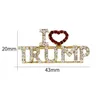 Otras artes y artesanías Trump Broche Bandera de Estados Unidos Pin de diamante Insignia conmemorativa Entrega de gota Home Garden Dhsk6 Dh6Qy