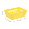 Paniers bacs de rangement en plastique jaune supports d'étagère tabel panier en plastique panier de rangement petits paniers paniers d'organisation