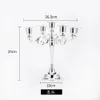 Candelabra Candlelight Dinner Candle El Wedding Prop Brąz Gold Home Home Home Pleated Dekoracja Metalowa retro 240314