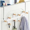 Rails Modern Fashion Door Back Hook Bedroom Porch Free Punch Coat Hook Bathroom Door Hook Towel Rack Metal Hook