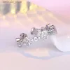 Anneaux de mariage Mode belle trèfle concepteur bande anneaux pour femmes or rose argent brillant bling diamant cristal ouvert amour anneau bijoux cadeau Q240315