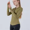 Lu Align Lemon Chaqueta con Capucha Mujer Gimnasio Deportes Entrenamiento Top Manga Larga Sudadera Fiess Running Entrenamiento Ocio Yoga Abrigo con Agujeros para los Pulgares