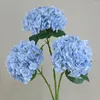 Decorative Flowers Creative Faux Hydrangea Exquisite Details Silk Non-fading Home Decoration Artificial Stem