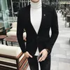 Herrenanzüge 2024 Hochwertige Mode All Match Hübscher Trend Business Casual Wildleder Koreanische Version Slim Anzugjacke Polyester