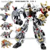 Transformation Toys Robots Aoyi 5 I 1 New Transformation Movie 5 Toys Anime Devastator Robot Car KO G1 Action Figur Deformation Model Kids Boy Gift H6002 YQ240315