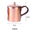 Mugs Premium Quality Moscow Mule Mug Hammered Cups Heavy Pure Copper Rose Gold Handcrafted Solid