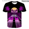 Herrt-shirts 2020 Ny 3D-tryck t-shirt män kvinnor barn roliga t-shirt 80-tal retro vaporwave retrowave synthwave musik hiphop tops t y240321