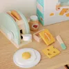 Bread Machine Baby Classic Kid Educational Wooden Preend Rola Play House Kitchen Toy dla dzieci Symulacja prezent świąteczny 240229