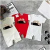 Rompertjes Baby's Casual Pak Beer Letter Colourf Korte mouw Jumpsuit Zomer 100% Katoenen Baby Merk Romper Pasgeboren Zachte Onesie Drop D Otk0D