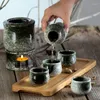 Kalça Şenlikler Japon Yaratıcı Şişe Seti Retro Seramik Sıcak Şarap Şişesi Sake Pot Hediyeleri Ev Flasque Alcool İçecek Yazıları DF50