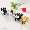 Keychains Doll Trinkets Animal Gift Holder Bull Figure PVC Dog Keychain Key Ring For Car Accessories Hand-painted