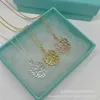 المصمم Tiffay and Co S925 Olive Branch Necklace High Edition Leaf Fashion Simple