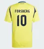 Szwecja 2024 koszulka piłkarska Ibrahimovic quaison isak forsberg 24 25 koszulki piłkarskie Claesson Elanga cajuste dom Maillot KuloSevski Olsson Men Men Kids Mundliform