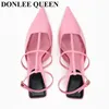 Lente Slingback Sandalen Vrouwen Hoge Hakken Pompen Schoenen Vrouwen Elegante Muilezels Puntschoen Vrouwelijke Kantoor Pompen Zapatos Mujer 240313