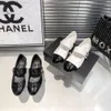 дизайнерские туфли на каблуке, сандалии Chanel C, весенний ветер, с цветными блоками, туфли на толстом каблуке с круглой головкой, средний каблук, Мэри Джейн SFGJ