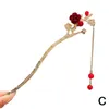 Hair Accessories Retro Rose Flower Tassel Hairpin Women Chinese Girls Chopsticks Headwear Elegant Style M0p3