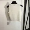 designer dames gebreid vest merk dameskleding zomer top mode letter logo ronde hals dames t-shirt Aziatische maat M 15 maart