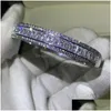 Bangle Choucong Super Shinning Luxury Jewelry 7 Style 925 Sterling Sier Fl White Topaz CZ Diamond Brefsone Kobiet Bransoletka Dro dhgiu