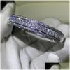 Bangle Choucong Super Shinning Gioielli di lusso 7 Style 925 Sterling Sier Fl Topazio bianco Cz Pietre preziose del diamante Bracciale da polso da donna Dro Dhgiu