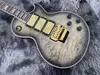 Chinesische OEM-E-Gitarre mit Flammenahorndecke, goldene Hardware, Duplex-Tremolosystem, 3 Tonabnehmer