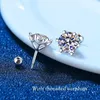 BIJOX STORY 052ct Screw Stud Earrings D Color 925 Sterling Silver Diamond For Women Wedding Fine Jewelry 240227