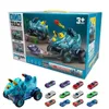 Transformation Toys Robots Dinosaur Zabawki z samochodami bezwładne zabawki samochodowe kolorowy zestaw zabawek dla chłopców i dziewcząt kolorowy zestaw zabawek do ulepszenia 2400315