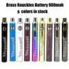 Preriscaldamento batteria Tirapugni BK 900mah Vape Tensione regolabile 9 colori Kit caricabatterie USB E penna per sigaretta
