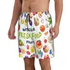 Herenshorts Wansici Beach Volwassenen Broeken Aquarelcollectie van fruit.Hand getrokken vers voedsel ontwerpelementen