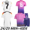 24 25 HAVERTZ BRANDT SANE Maglia da calcio 2024 Euro Cup GerMANys Maglia da calcio della squadra nazionale 2025 Uomo Bambini Kit Set Home Bianco Via Viola GNABRY MULLER HOFMANN KIMMICH