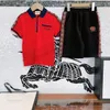 2024 Summer boys desinger clothes sets kids letter embroidery short sleeve polo shirt shorts 2pcs children casual sport outfits S1198