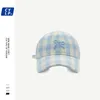Top Caps Bahar orijinal çok yönlü tatlı yay işlemeli beyzbol şapkası yaz Kore ekose güneş