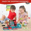Childrens Shopping Cash Register Toy Supermarket Set Simulation Food berekening Crossdressing Boy Girl Cadeau 240301