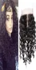 Brazilian Virgin Human Water Wave Swiss Lace Closure With Baby Hair Natural Black Wet and Wavy 4x42003818