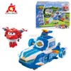 Dönüşüm Oyuncaklar Robotlar Süper Kanatlar S4 World Aircraft Playset Hava Hava Üssü Işıklar ve Sesle Taşınma Üssü 2 Jett Dönüştüren Bots Oyuncakları Çocuk Hediyeleri 2400315