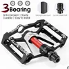 Bike Pedals West Biking 3 Bearings Bicycle Tralight Anti-Slip Cnc Bmx Mtb Road Pedal Cycling Sealed Bearing Drop Delivery Sports Outd Dhohv