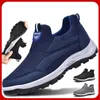 Chaussures décontractées homme marche respirant confortable toile conduite sans lacet plate-forme léger haut baskets hommes chaussures